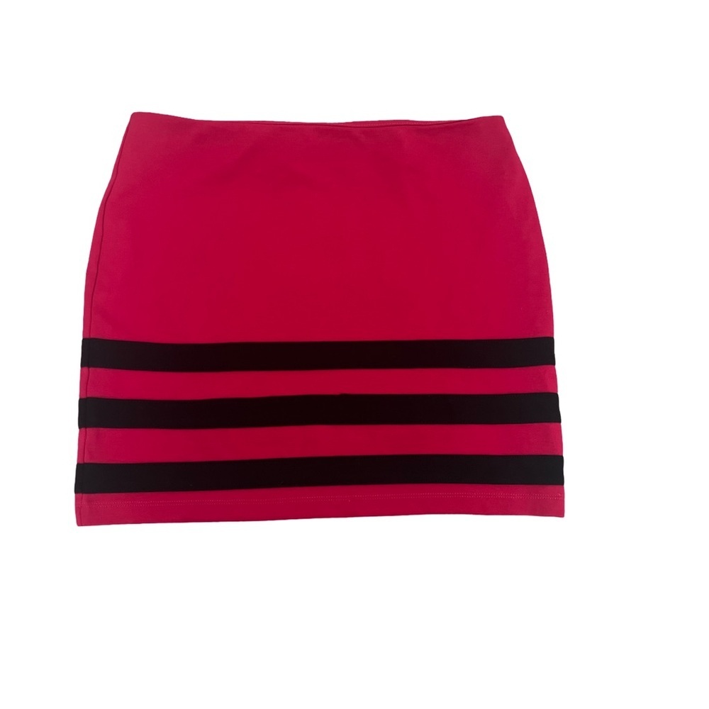 Basic House Pink with Black Stripes Mini Skirt. Size: Large. Great Condition.